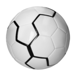 biała piłka nożna Elite z klasycznymi panelami, z czarnym wzorem