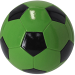 Sportowa piłka nożna zielono-czarna wzór heksagonalny