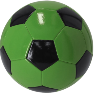Sportowa piłka nożna zielono-czarna wzór heksagonalny