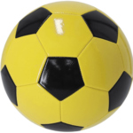 Zbliżenie na panele żółto-czarnej piłki Energy do nadruku reklamowego