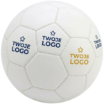 piłka biała nożna z własnym nadrukiem "twoje logo"